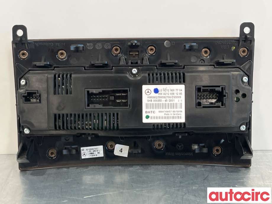 Varmeapparat betjening til Mercedes E-Klasse 2009-2013 (Fase 1) (W212) (W212) (MERCEDES|A2129009109|5HB009355-45|A2129007704)