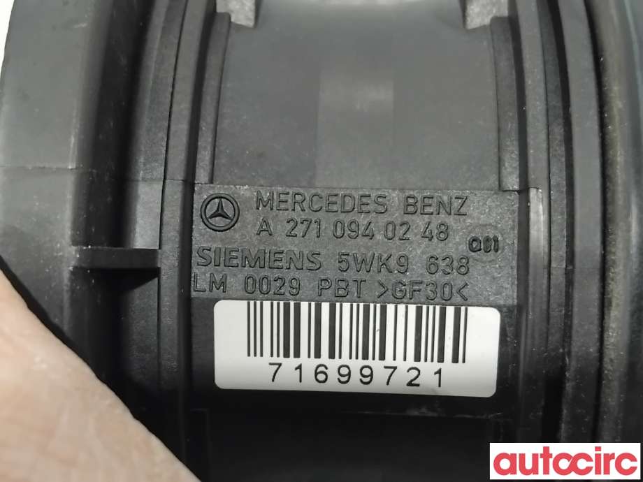 Luftmengde/luftmassemåler til Mercedes E-Klasse 2006-2009 (Fase 2) (W211) (W211) (MERCEDES|A2710940248|5WK9638)