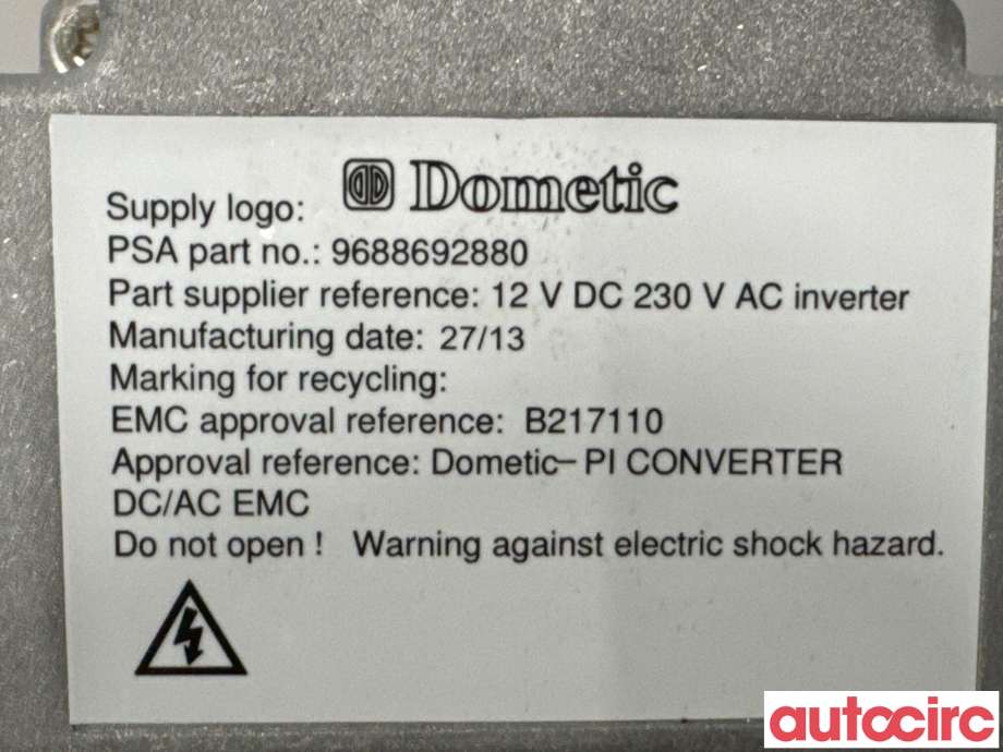 Inverter elbil til Citroën C4 2011-2017 (Type II)  (CITROEN|8227E9||9805576080)