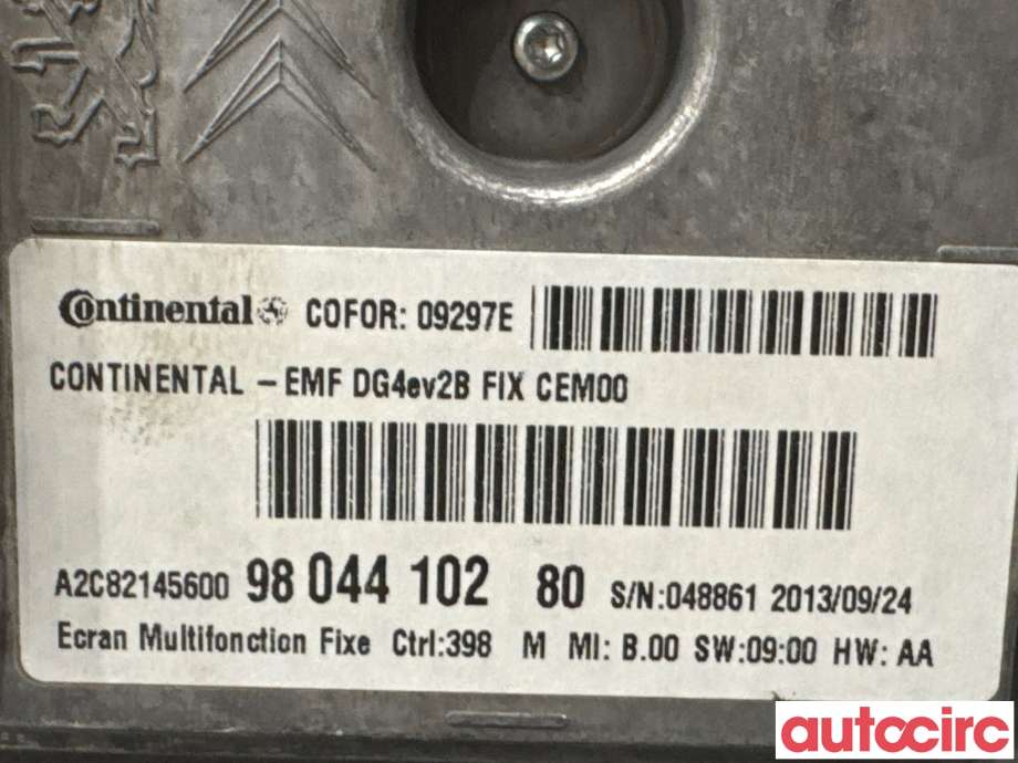 Instrument kjørecomputer til Citroën C4 2011-2017 (Type II)  (CITROEN|9804410280|A2C82145600|9804707380)