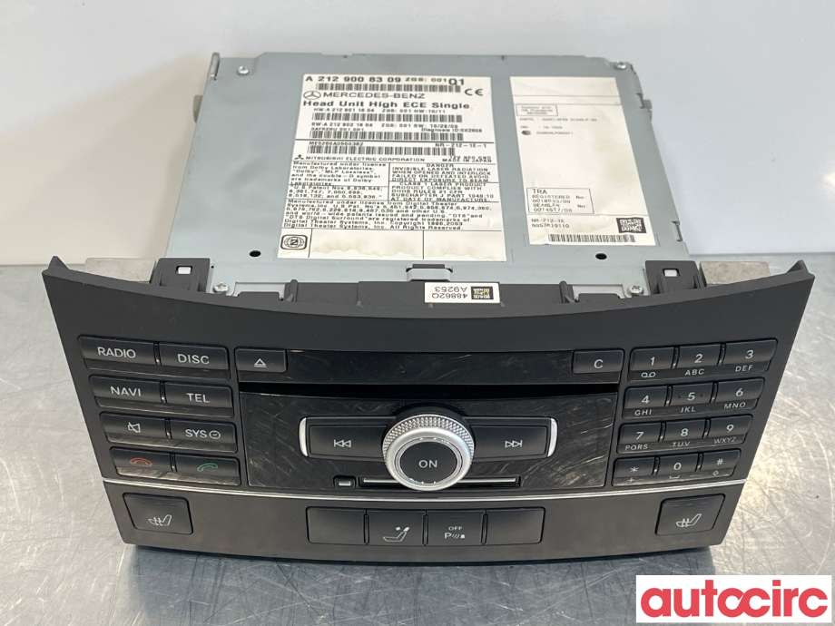 Bilstereo til Mercedes E-Klasse 2009-2013 (Fase 1) (W212) (W212) (MERCEDES|A2129004829|A2129008309)