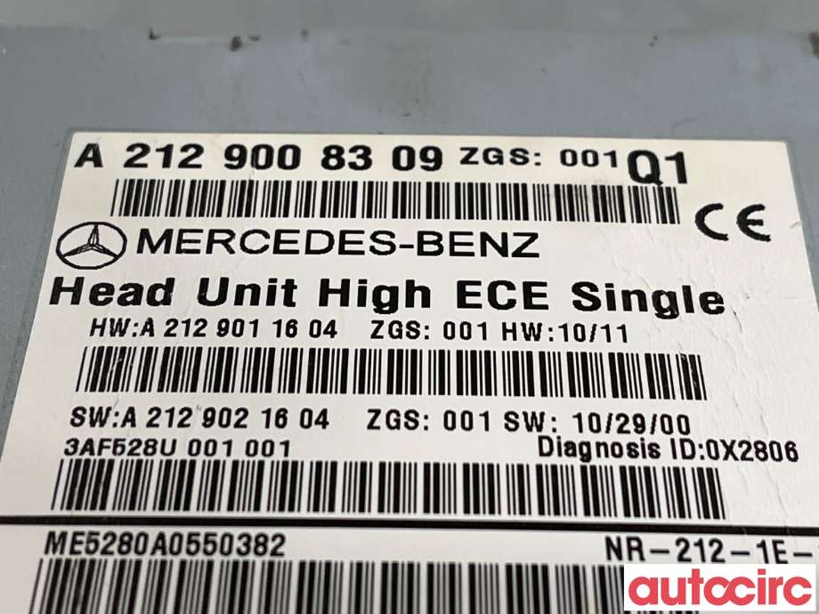 Bilstereo til Mercedes E-Klasse 2009-2013 (Fase 1) (W212) (W212) (MERCEDES|A2129004829|A2129008309)