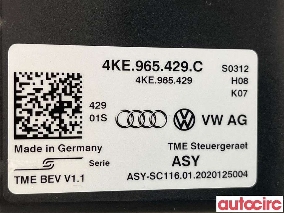 Styreenhet klima/aircondition til Audi e-tron 2018-->>  (AUDI|4KE965429C|)
