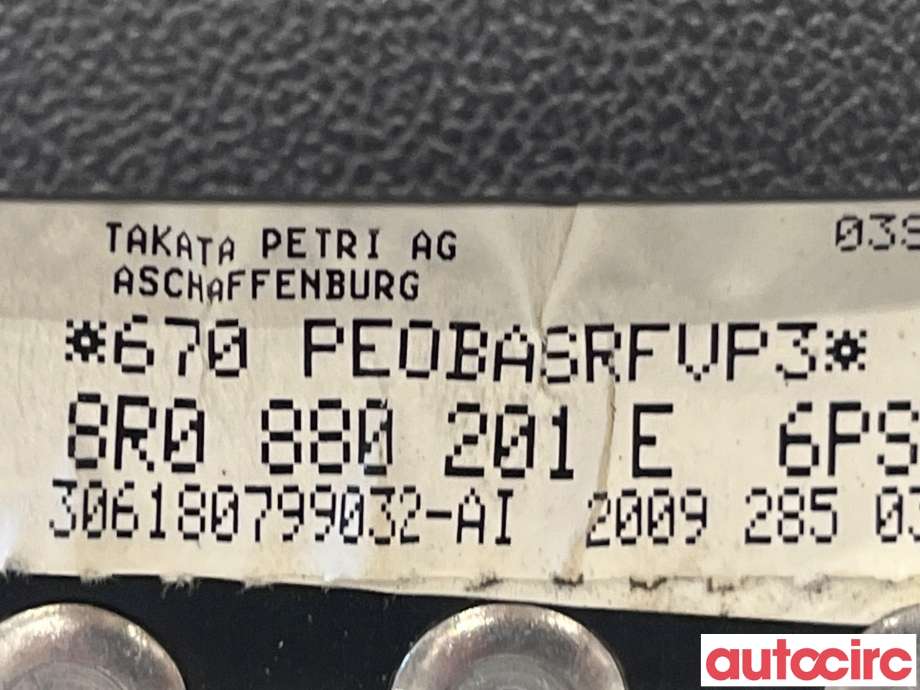 Airbag rattpute til Audi A5 2007-2016 (Type I)  (AUDI|8R0880201AS|8R0880201E)