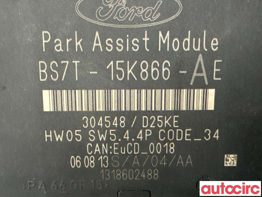 Styreenhet parkering til Ford S-Max 2010-2015 (Type I, Fase 2)  (FORD|1771637|304548|BS7T-15K866-AE)