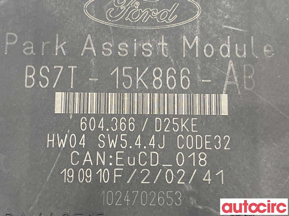 Styreenhet parkering til Ford Mondeo 2011-2014 (Type IV, Fase 2)  (FORD|BS7T-15K866-AD|1750288|BS7T-15K866-AB)