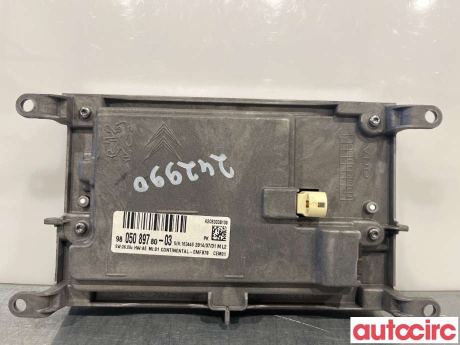 Multimedia display (MCU - Media Controller Unit) til Citroën C4, Picasso 2013-2018 (Type II)  (CITROEN|9812720580|9805089780)
