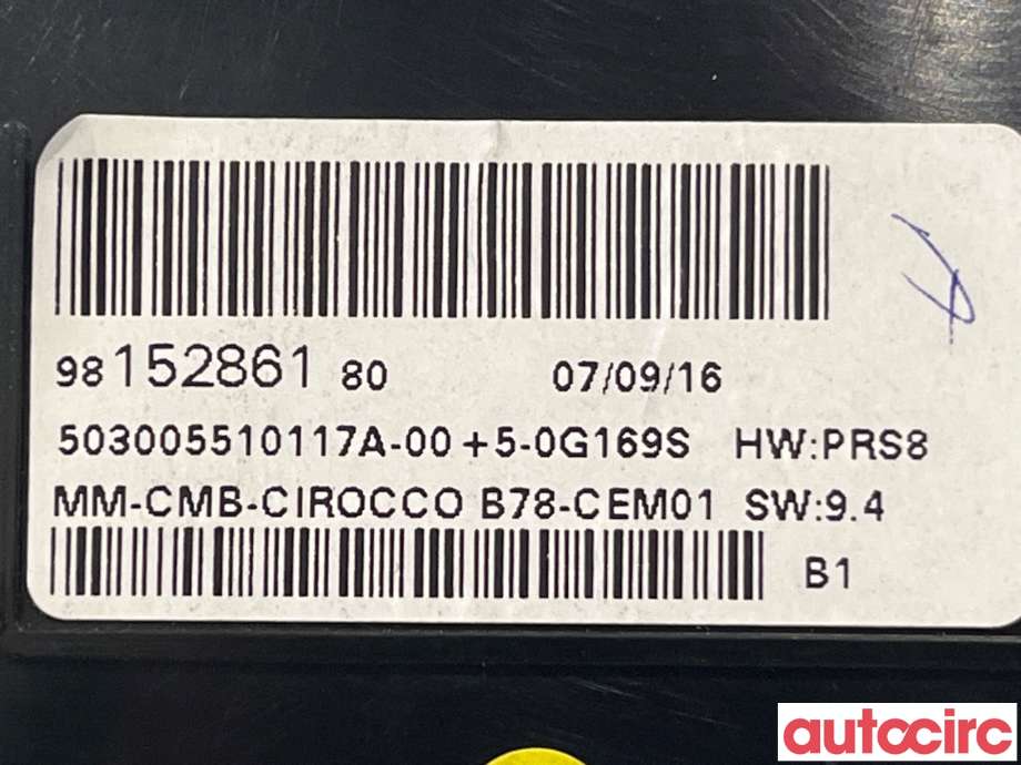 Instrumentpanel til Citroën C4, Picasso 2013-2018 (Type II)  (CITROEN|9676012180|9815286180)