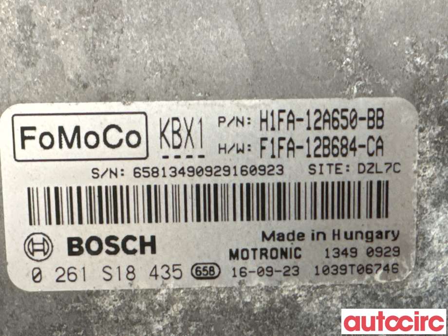 Styreenhet motor til Ford Focus 2014-2018 (Type III, Fase 2) (FORD|1920995|0261S18435|H1FA-12A650-BB)