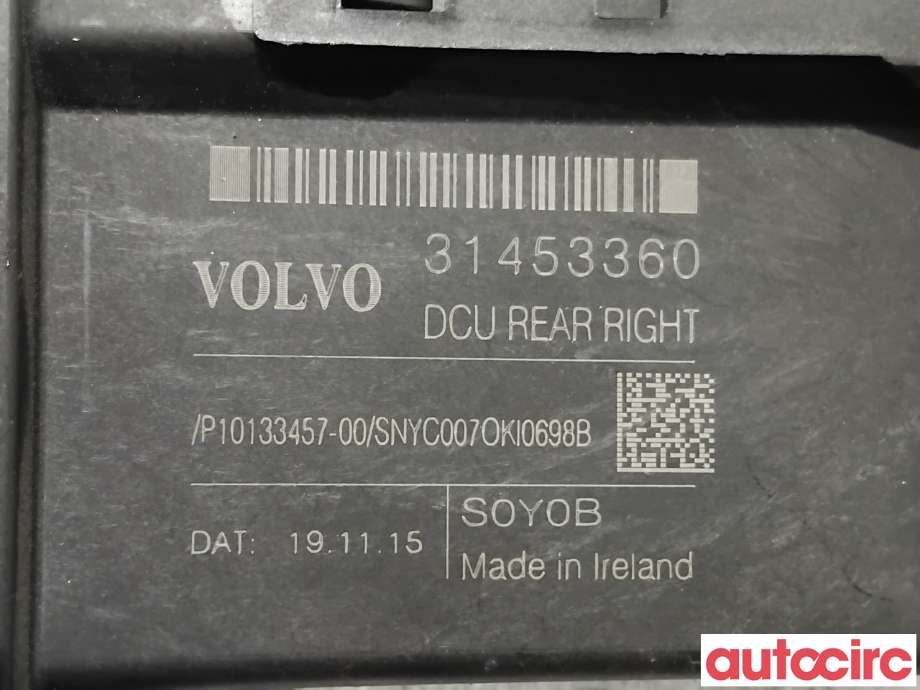 Ruteheis høyre bak til Volvo XC90 2015-2025 (Type II)  (VOLVO|31349759|966265-102|31453360)