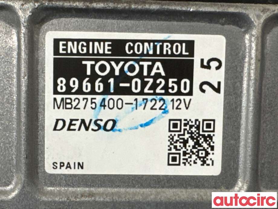 Styreenhet motor til Toyota Auris 2010-2012 (Type I, Fase 2)  (TOYOTA|896610Z250|MB275400-1722|89661-0Z250)