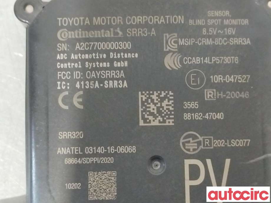 Sensor radar til Toyota Prius 2016-2023 (Type IV) (combi) (combi) (TOYOTA|8816247040)