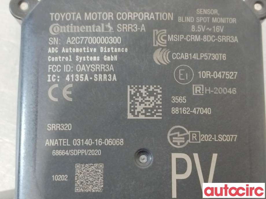 Sensor radar til Toyota Prius 2016-2023 (Type IV) (combi) (combi) (TOYOTA|8816247040)