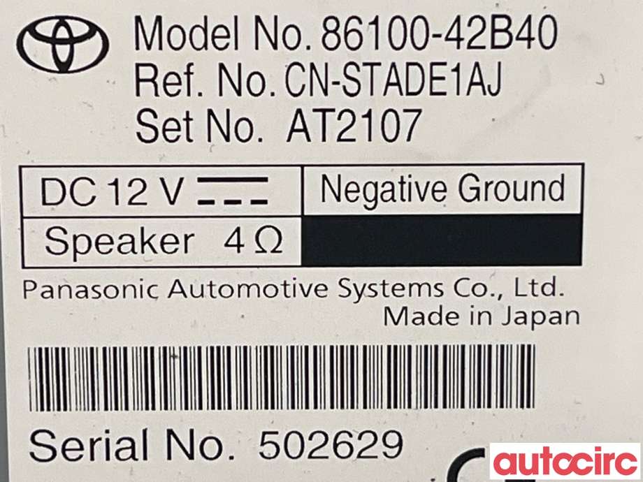 Multimedia display (MCU - Media Controller Unit) til Toyota bZ4X 2022-->>  (TOYOTA|8610042B40)