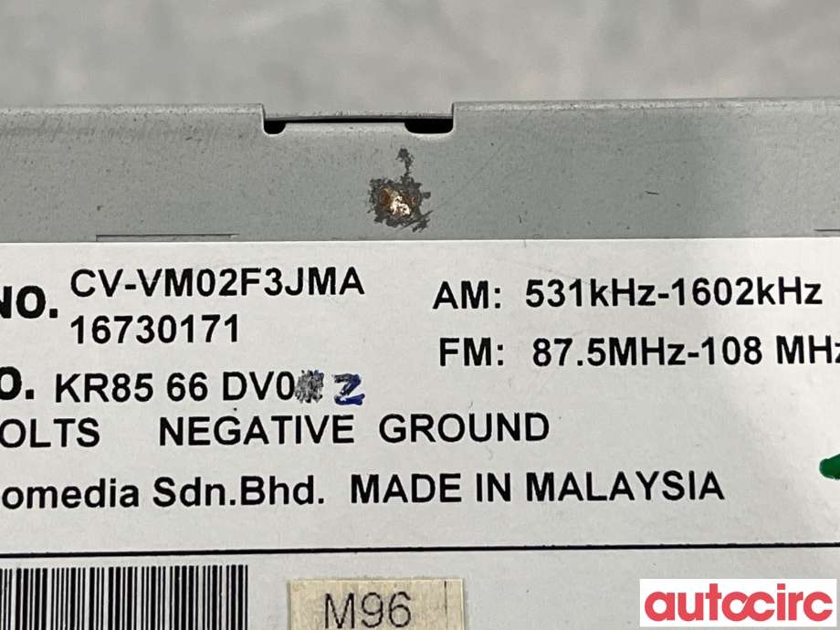 Bilstereo til Mazda CX-5 2012-2017 (Type I)  (MAZDA|KR85-66-DV0B|CV-VM02F3JMA)