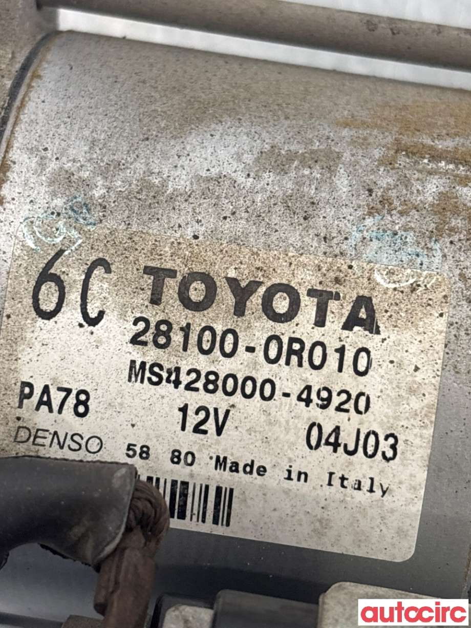 Starter diesel til Toyota RAV4 2006-2009 (Type III, Fase 1)  (TOYOTA|281000R010|MS428000-4920|28100-0R010)