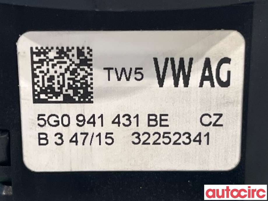 Bryter lys til VW e-Golf 2014-2017 (Fase 1)  (VOLKSWAGEN|5G0941431BE)