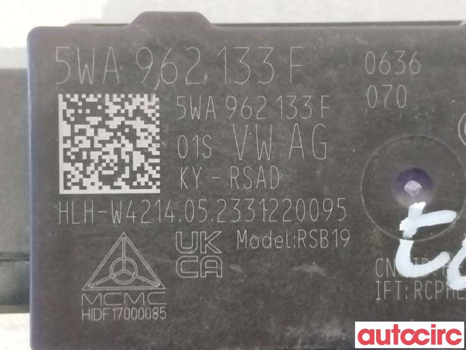 Styreenhet nøkkelfri/keyless til VW ID.4 2020-->>  (VOLKSWAGEN|5WA962133F)