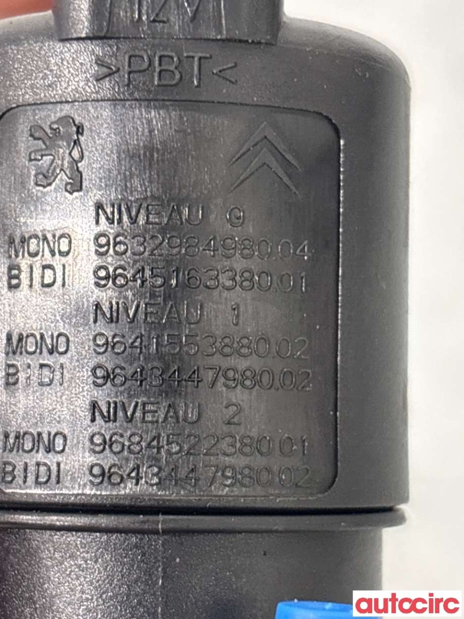 Spylerpumpe bak til Peugeot 107 2006-2014  (PEUGEOT|B000642880|)