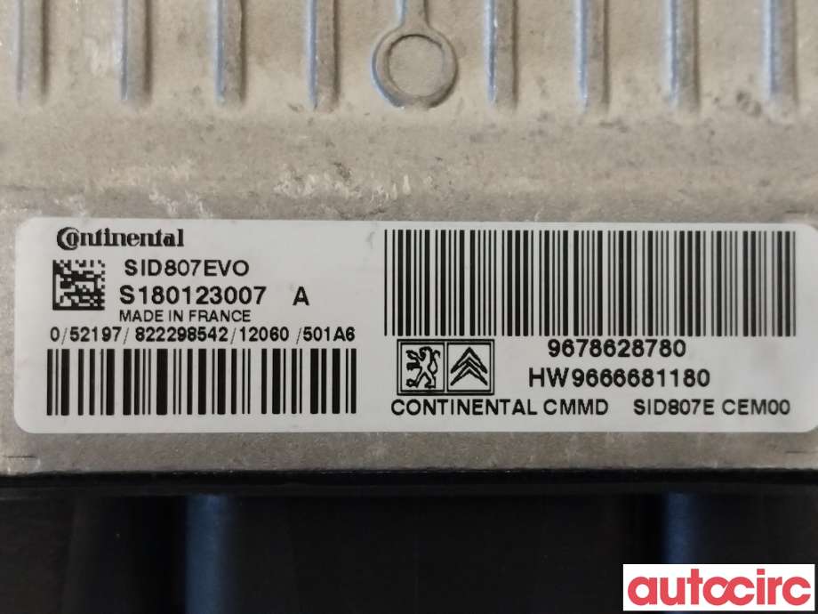 Styreenhet motor til Peugeot 508 2011-2014 (Type I, Fase 1)  (PEUGEOT|1944K8|9678628780)