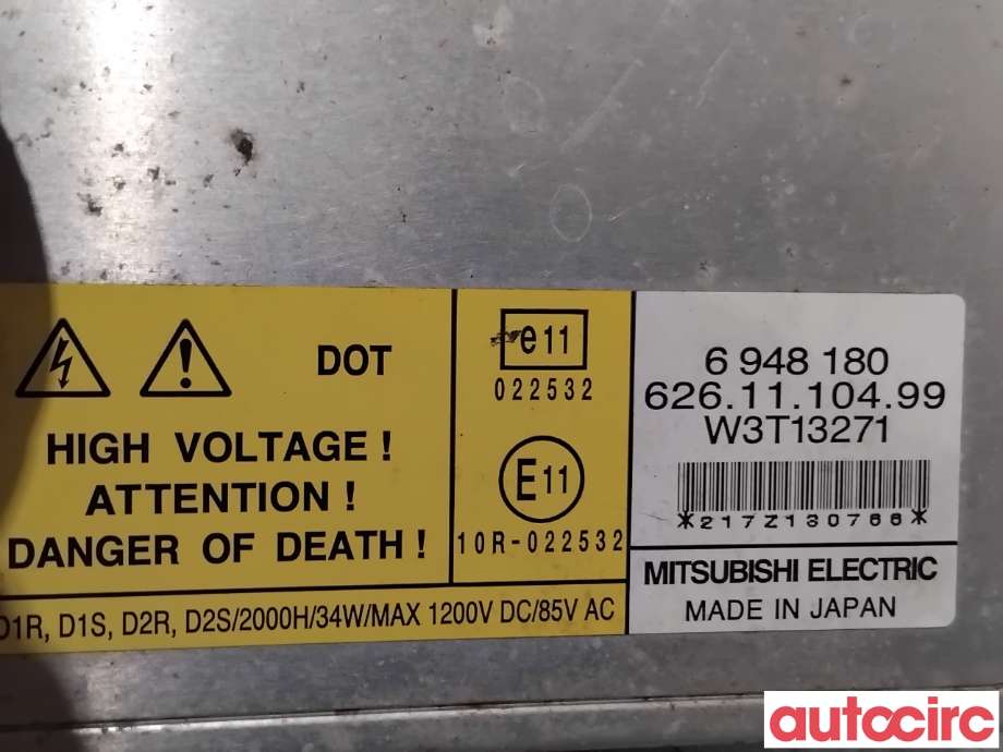 Styreenhet xenon/ballast til Volvo V70 2007-2013 (Type III, Fase 1)  (VOLVO|30744459|6261110499|6948180)