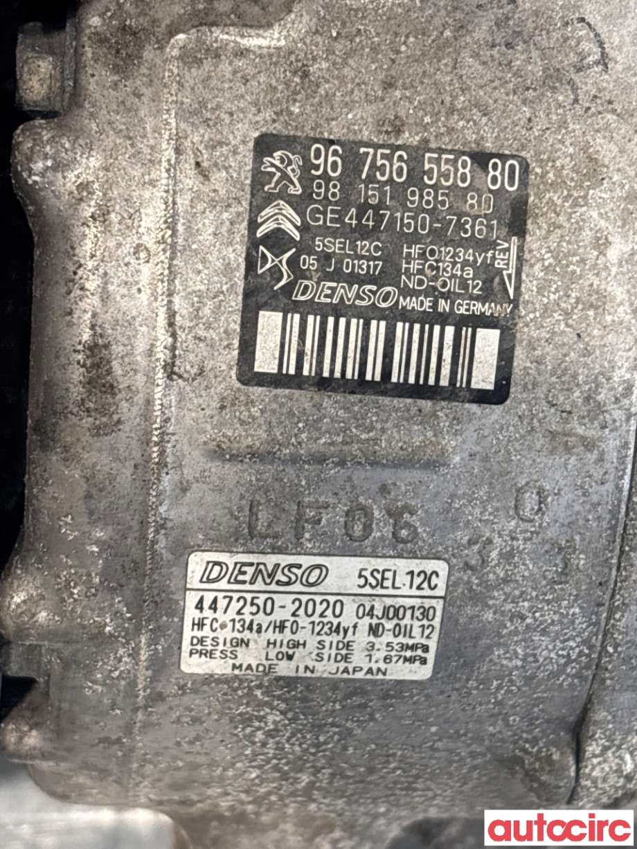 Aircondition kompressor til Citroën Berlingo 2019-->> (Type III)  (CITROEN|9815198580|5SEL12C|447250-2020)
