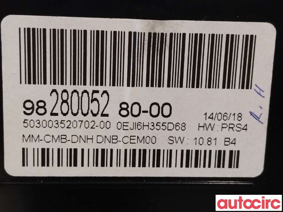 Instrumentpanel til Peugeot 3008 2016-->> (Type II)  (PEUGEOT|9828005280)