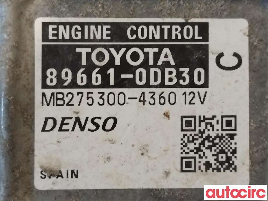 Styreenhet motor til Toyota Yaris 2009-2011 (Type II, Fase 2) (TOYOTA|896610DB30)