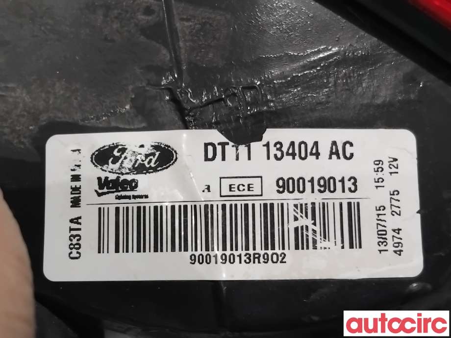 Baklykt høyre til Ford Transit Connect 2013-2018 Type II, Fase 1  (FORD|2390058|90019013|DT1113404AC)