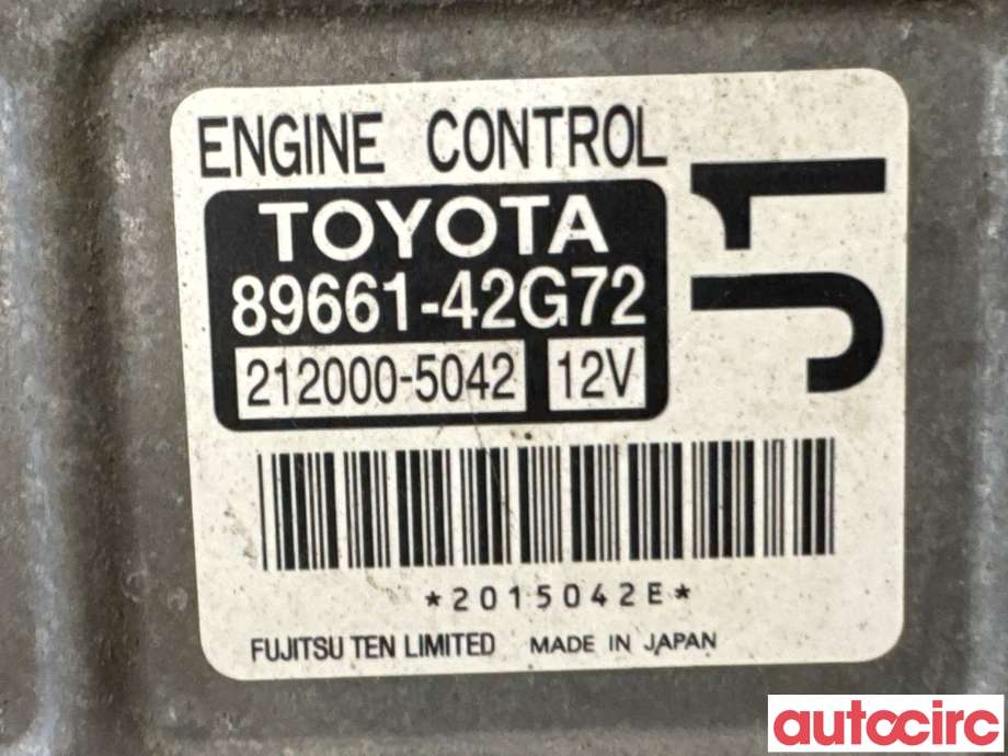 Styreenhet motor til Toyota RAV4 2009-2013 (Type III, Fase 2) (TOYOTA|8966142G72|212000-5042|89661-42G72)