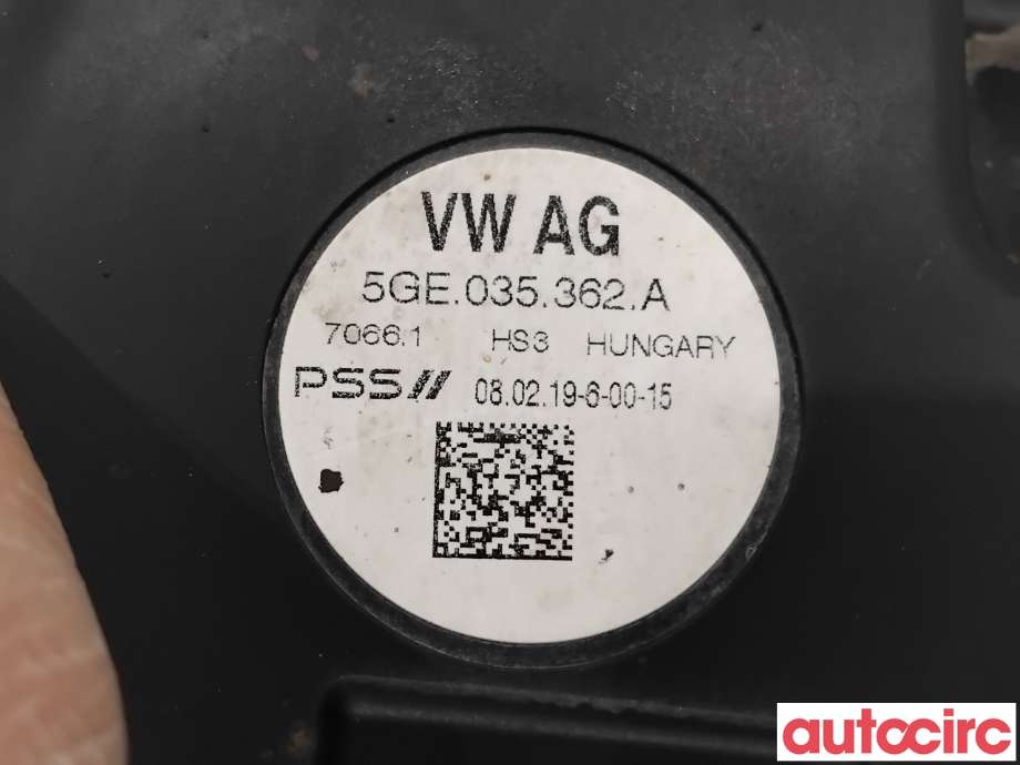 Høyttaler motorlyd, AVAS (Acoustic Vehicle Alerting System) til VW e-Golf 2017-2020 (Fase 2)  (VOLKSWAGEN|5GE035362A|)