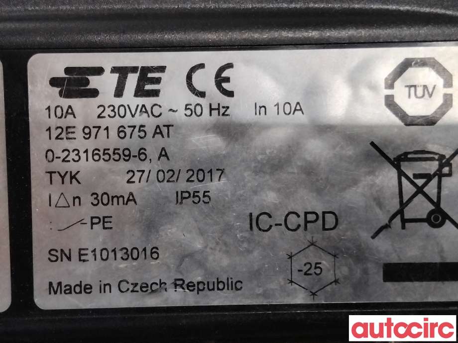 Batterilader kabel til VW e-Golf 2017-2020 (Fase 2)  (VOLKSWAGEN|12E971675CG|0-2316559-6A|1EA971675AP)