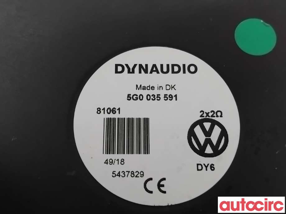 Bilstereo høyttaler til VW e-Golf 2017-2020 (Fase 2) (VOLKSWAGEN|5G0035591|)