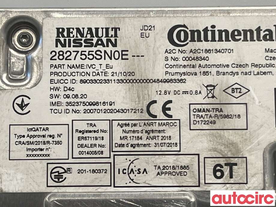 Styreenhet diverse til Nissan Leaf 2018-->> (Type II)  (NISSAN|282755SN0E)