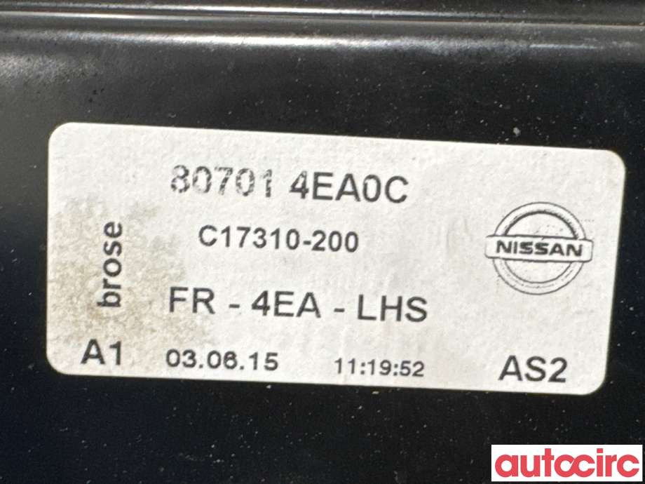 Ruteheis venstre foran til Nissan Qashqai 2014-2021 (Type II) (NISSAN|807014EA0C|C17310-200|807014EA1C)