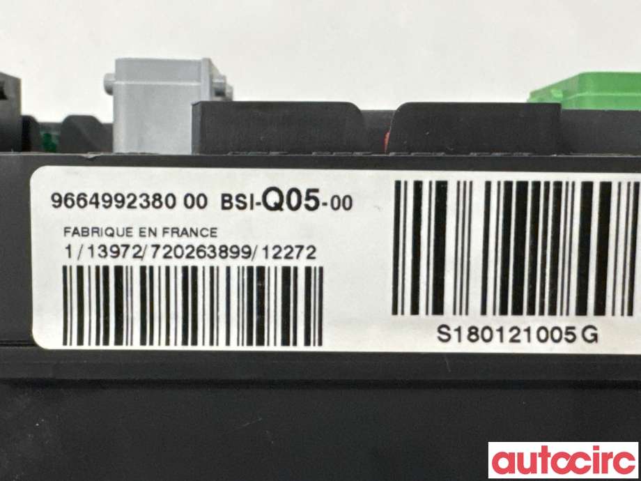 Sikringsboks til Peugeot 508 2011-2014 (Type I, Fase 1)  (PEUGEOT|1657643380|A2C53383165|9664992380)