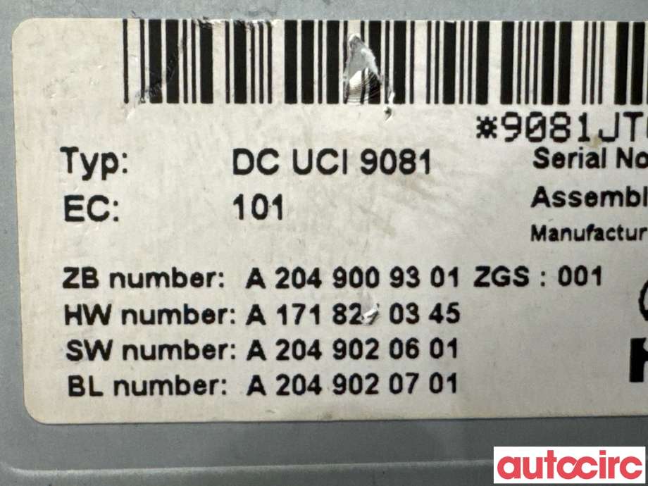 Styreenhet diverse til Mercedes E-Klasse 2009-2013 (Fase 1) (W212) (W212) (MERCEDES|A1729009302||A2049009301)