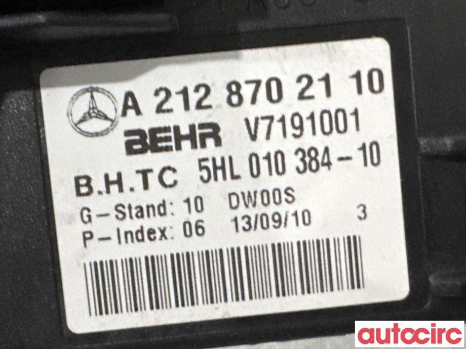 Varmeapparat motstand til Mercedes E-Klasse 2009-2013 (Fase 1) (W212) (W212) (MERCEDES|A2128702110|V7191001)