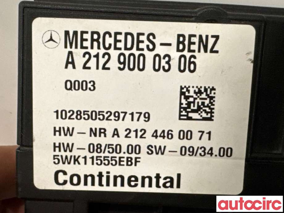 Styreenhet drivstoffpumpe til Mercedes E-Klasse 2009-2013 (Fase 1) (W212) (W212) (MERCEDES|A0009003101|5WK11555EBF|A2129000306)