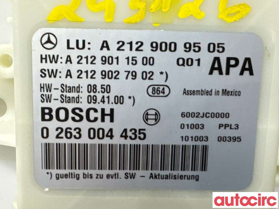 Styreenhet parkering til Mercedes E-Klasse 2009-2013 (Fase 1) (W212) (W212) (MERCEDES|A2129009505|0263004435|A2129001711)