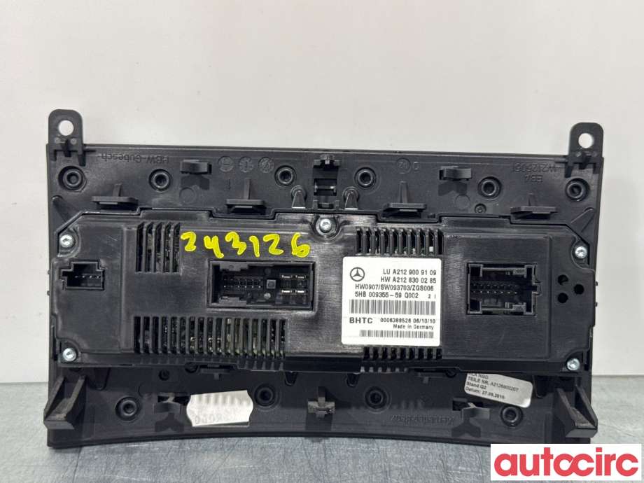 Varmeapparat betjening til Mercedes E-Klasse 2009-2013 (Fase 1) (W212) (W212) (MERCEDES|A2129008608|5HB009355-59|A2129006527)