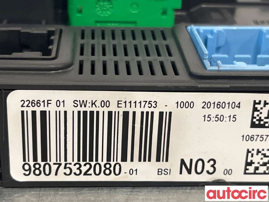 Sikringsboks til Peugeot 2008 2013-2019 (Type I) (PEUGEOT|1611785780|9807532080)