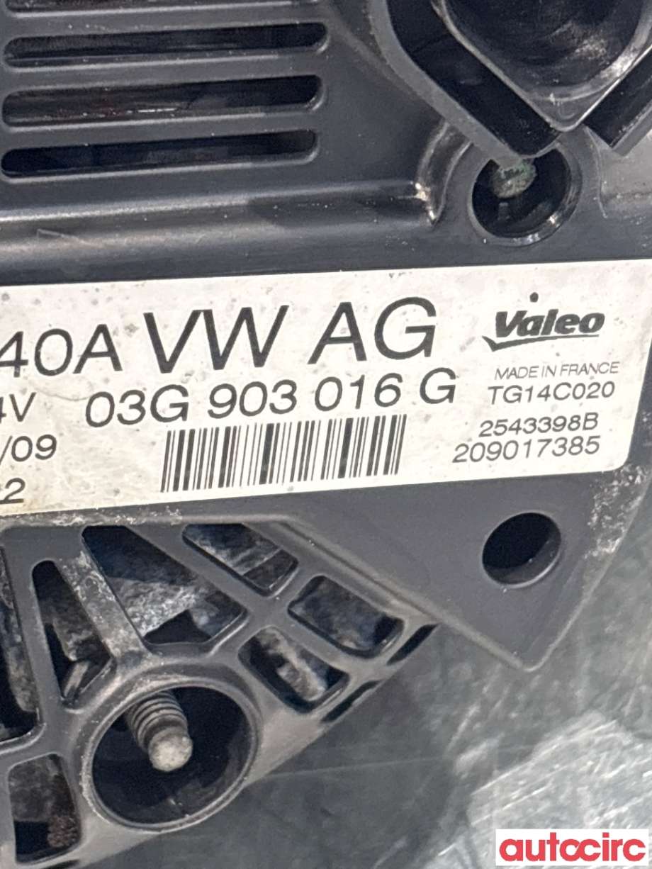 Dynamo til Audi A5 2007-2016 (Type I)  (AUDI|03G903016G|TG14C020)