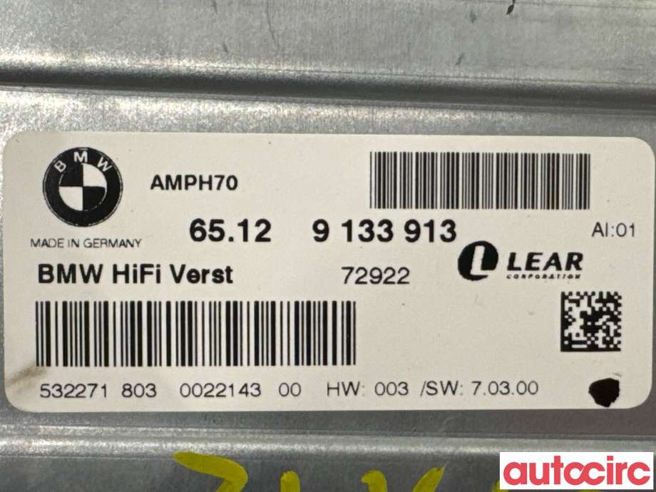 Bilstereo forsterker til BMW X5 2007-2013 (E70) (E70) (BMW|65122622681|AMPH70|65129133913)