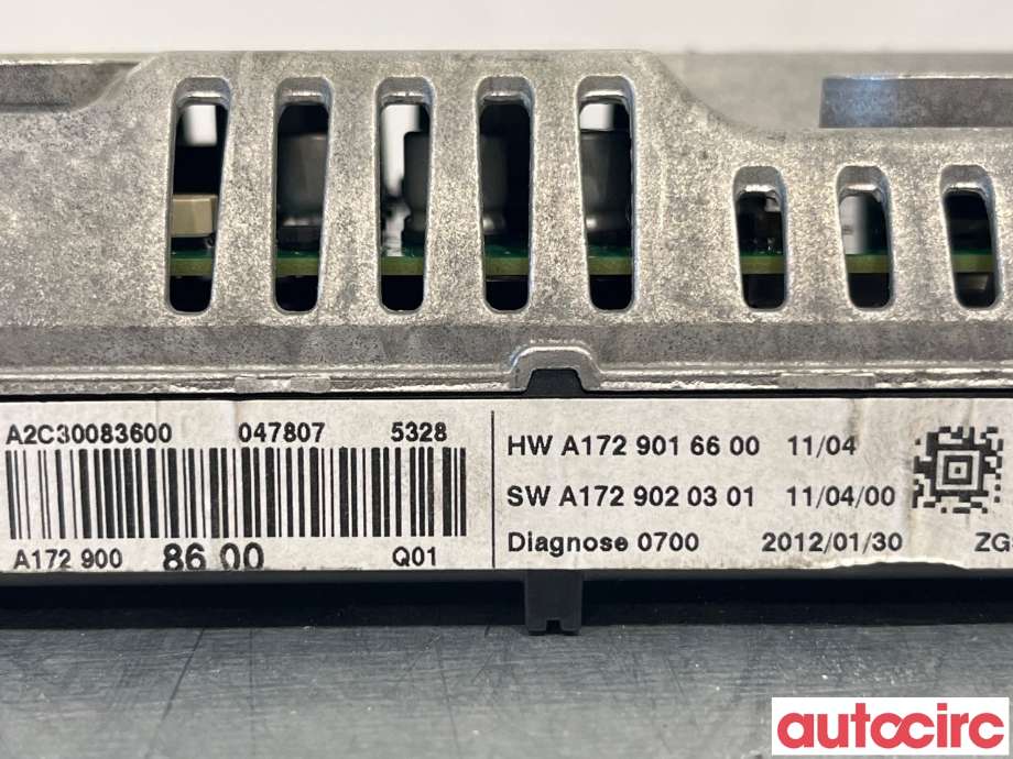 Multimedia display (MCU - Media Controller Unit) til Mercedes C-Klasse 2011-2014 (Fase 2) (W204) (W204) (MERCEDES|A1729000202|A2C30083600)