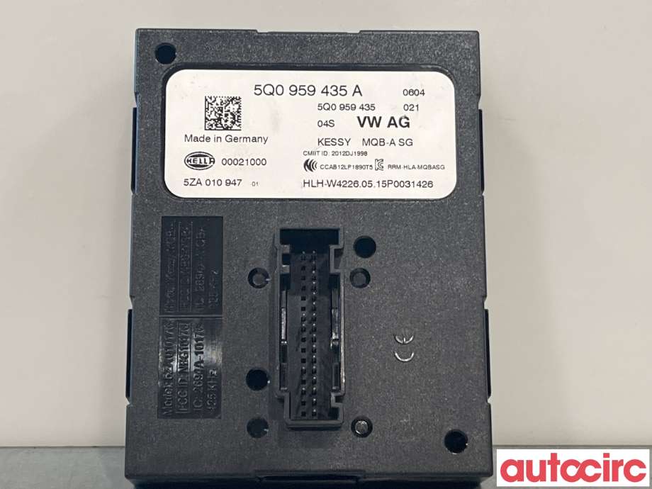 Styreenhet nøkkelfri/keyless til Audi A3 2012-2016 (Type III, Fase 1) (AUDI|5Q0959435A)