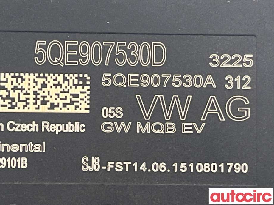 Diverse deler til Audi A3 2012-2016 (Type III, Fase 1) (AUDI|5QE907530D)