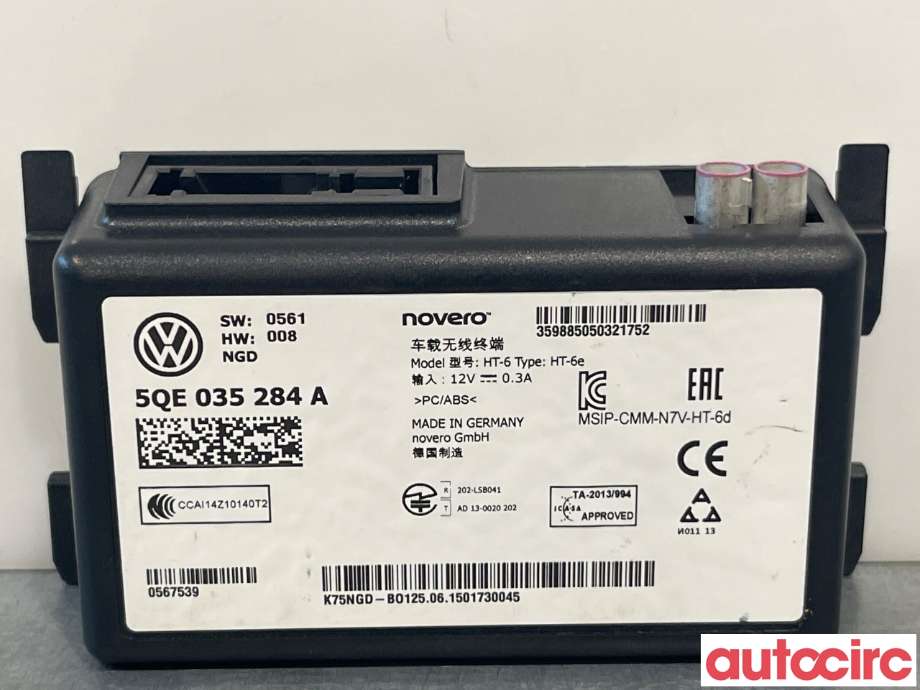 Styreenhet diverse til Audi A3 2012-2016 (Type III, Fase 1) (AUDI|5QE035284A)