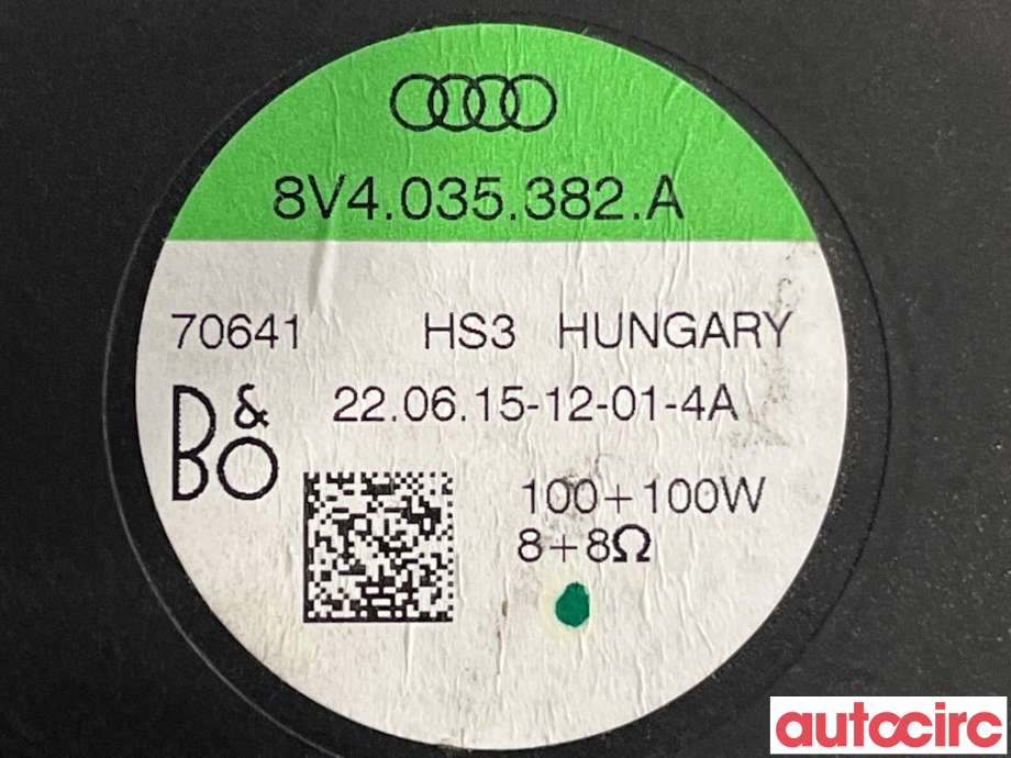 Bilstereo høyttaler til Audi A3 2012-2016 (Type III, Fase 1)  (AUDI|8V4035382A)