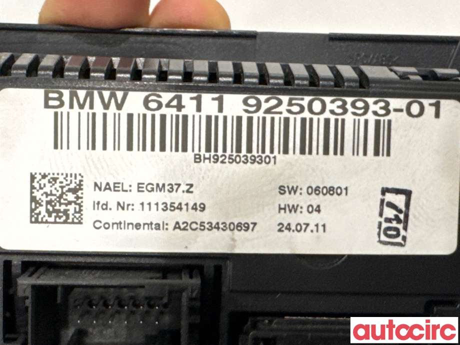 Varmeapparat betjening til BMW 3-Serie 2005-2011 (E90/E91/E92/E93) (E90/E91/E92/E93) (BMW|64119292262|A2C53430697|64119250393)
